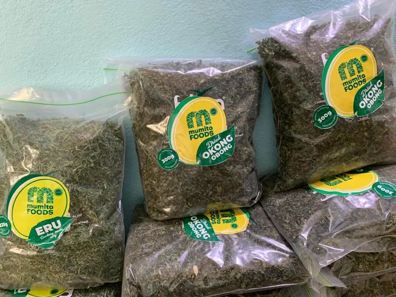 A Mumita Foods pack of dried eru