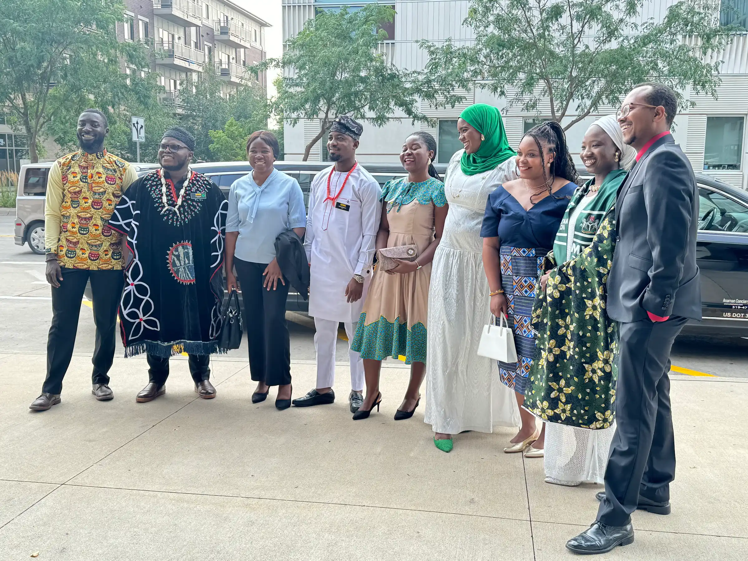A group of African fellows during a visit in the United States