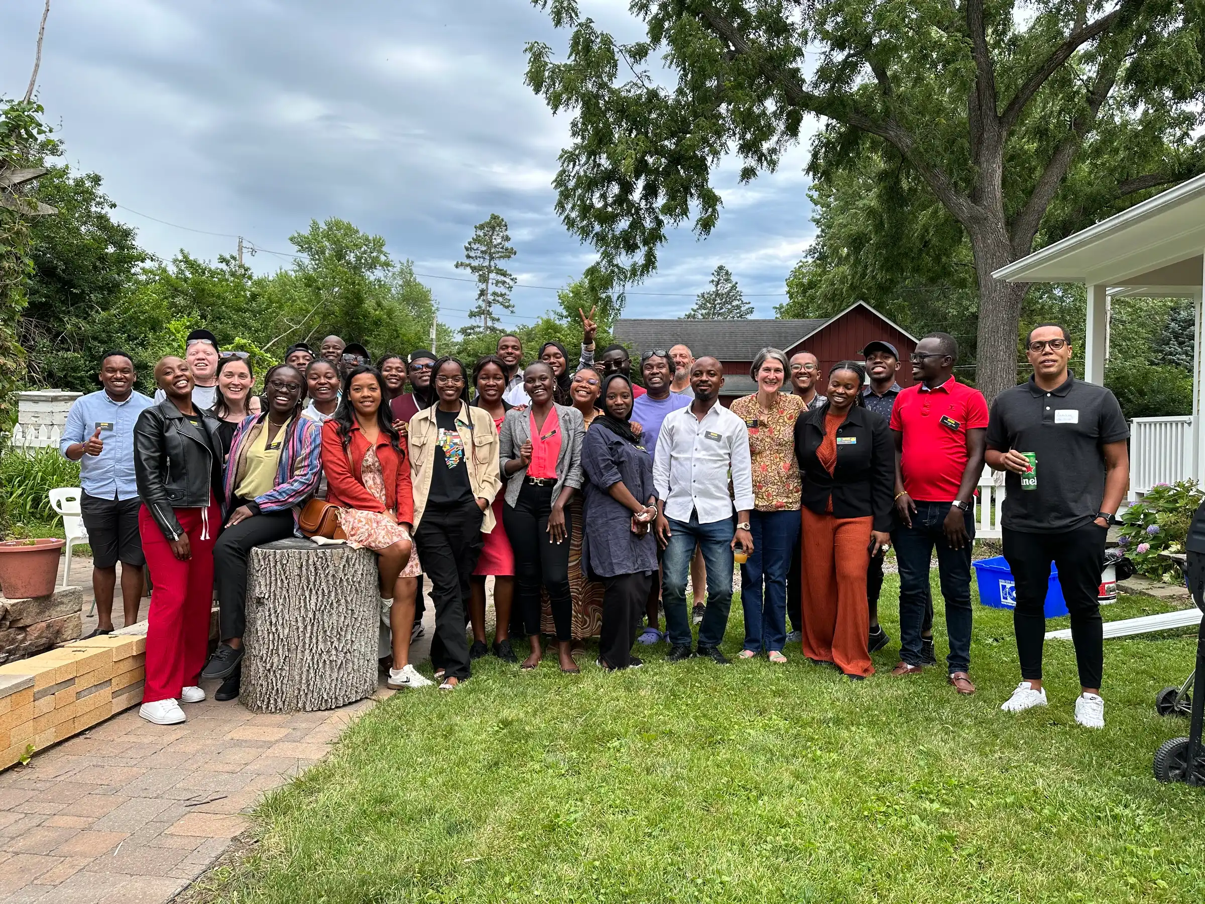 A cohort of fellows on a visit in the United States